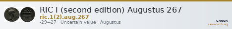 RIC I (second edition) Augustus 267 — CANOA