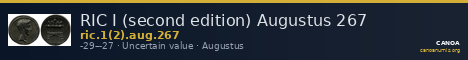RIC I (second edition) Augustus 267 — CANOA
