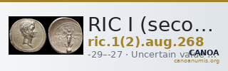 RIC I (second edition) Augustus 268 — CANOA