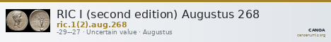 RIC I (second edition) Augustus 268 — CANOA