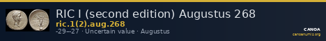 RIC I (second edition) Augustus 268 — CANOA