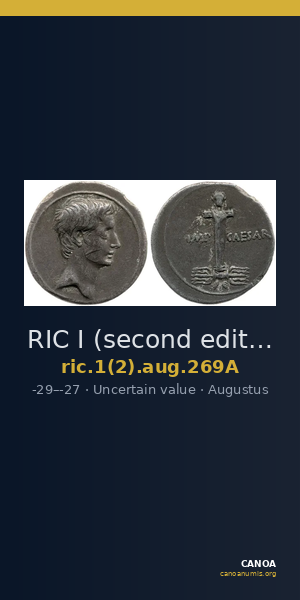 RIC I (second edition) Augustus 269A — CANOA