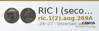 RIC I (second edition) Augustus 269A — CANOA