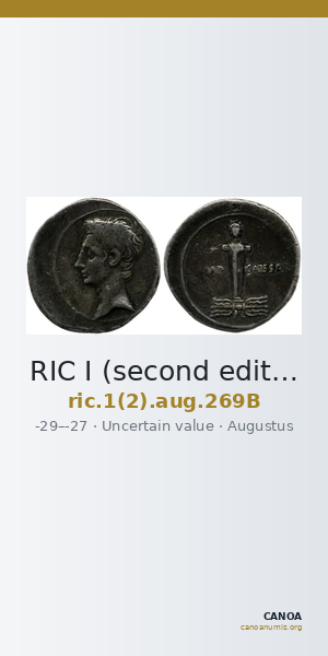 RIC I (second edition) Augustus 269B — CANOA