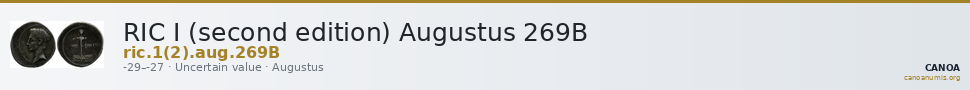 RIC I (second edition) Augustus 269B — CANOA