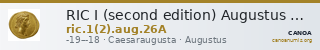 RIC I (second edition) Augustus 26A — CANOA