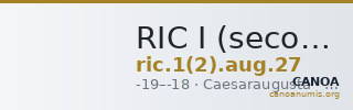 RIC I (second edition) Augustus 27 — CANOA