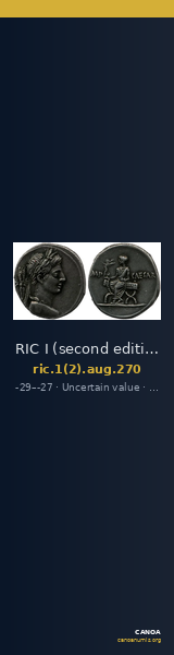 RIC I (second edition) Augustus 270 — CANOA