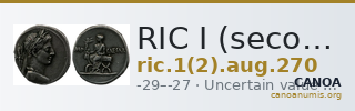 RIC I (second edition) Augustus 270 — CANOA