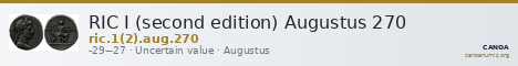 RIC I (second edition) Augustus 270 — CANOA