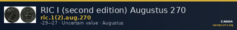 RIC I (second edition) Augustus 270 — CANOA