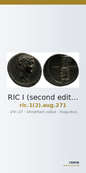 RIC I (second edition) Augustus 271 — CANOA