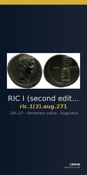 RIC I (second edition) Augustus 271 — CANOA