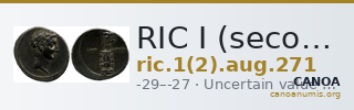 RIC I (second edition) Augustus 271 — CANOA