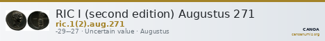 RIC I (second edition) Augustus 271 — CANOA