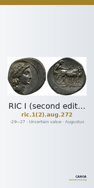 RIC I (second edition) Augustus 272 — CANOA