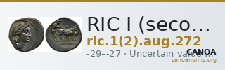 RIC I (second edition) Augustus 272 — CANOA