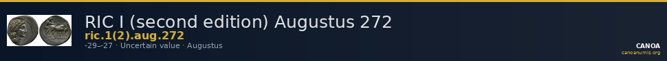RIC I (second edition) Augustus 272 — CANOA