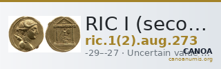 RIC I (second edition) Augustus 273 — CANOA