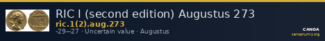 RIC I (second edition) Augustus 273 — CANOA