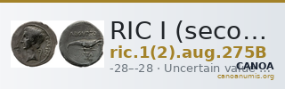 RIC I (second edition) Augustus 275B — CANOA