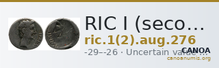 RIC I (second edition) Augustus 276 — CANOA