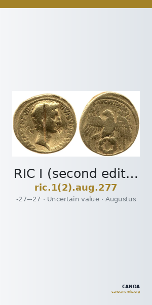 RIC I (second edition) Augustus 277 — CANOA
