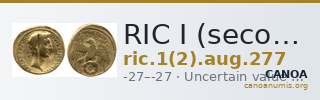 RIC I (second edition) Augustus 277 — CANOA