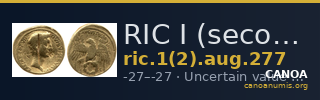 RIC I (second edition) Augustus 277 — CANOA