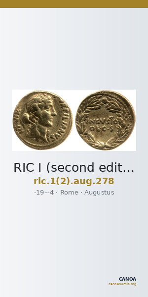 RIC I (second edition) Augustus 278 — CANOA