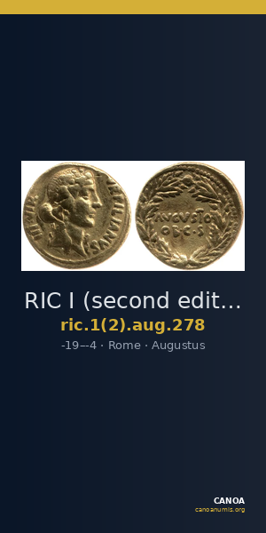 RIC I (second edition) Augustus 278 — CANOA