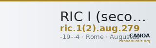 RIC I (second edition) Augustus 279 — CANOA