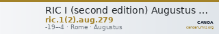 RIC I (second edition) Augustus 279 — CANOA