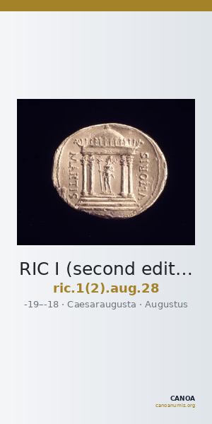 RIC I (second edition) Augustus 28 — CANOA