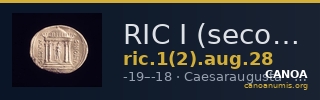 RIC I (second edition) Augustus 28 — CANOA