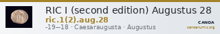 RIC I (second edition) Augustus 28 — CANOA