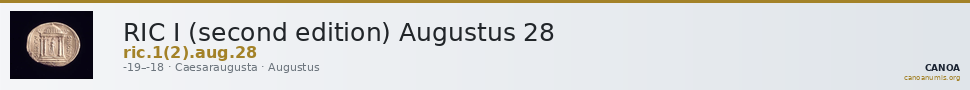 RIC I (second edition) Augustus 28 — CANOA