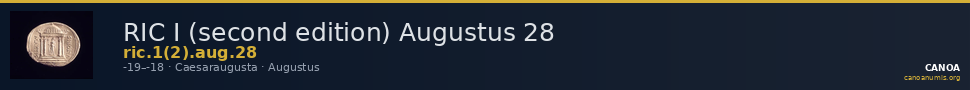 RIC I (second edition) Augustus 28 — CANOA