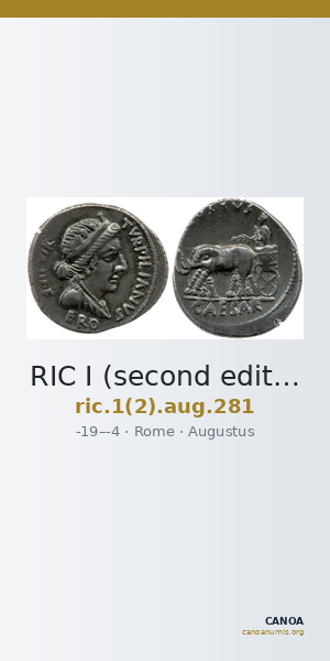 RIC I (second edition) Augustus 281 — CANOA