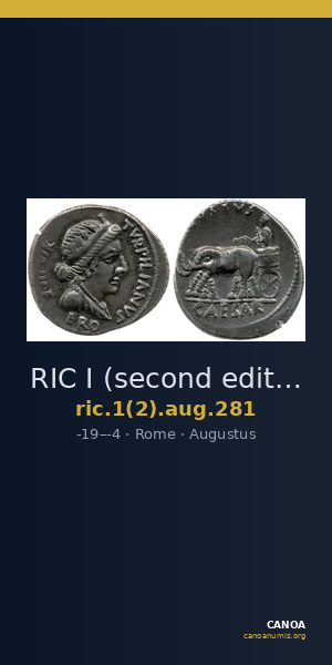 RIC I (second edition) Augustus 281 — CANOA