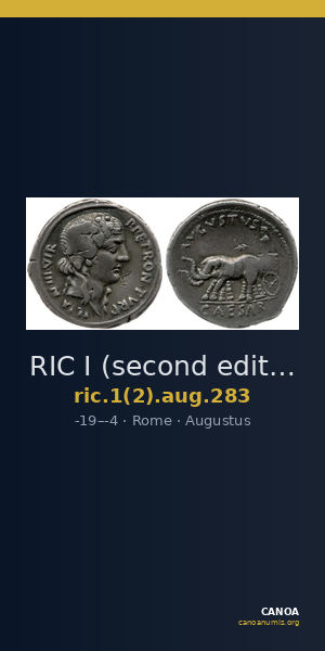 RIC I (second edition) Augustus 283 — CANOA