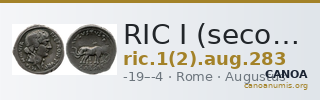 RIC I (second edition) Augustus 283 — CANOA