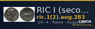 RIC I (second edition) Augustus 283 — CANOA