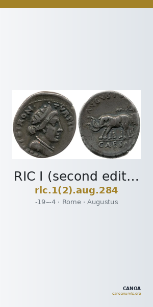 RIC I (second edition) Augustus 284 — CANOA