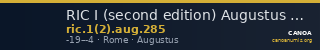 RIC I (second edition) Augustus 285 — CANOA