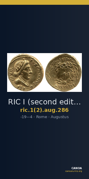 RIC I (second edition) Augustus 286 — CANOA
