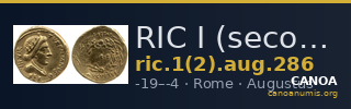 RIC I (second edition) Augustus 286 — CANOA