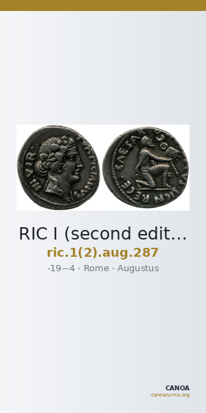 RIC I (second edition) Augustus 287 — CANOA