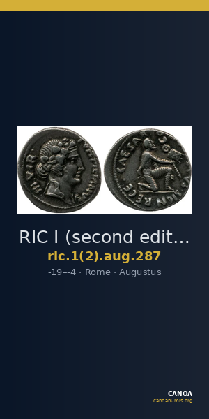 RIC I (second edition) Augustus 287 — CANOA