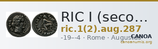 RIC I (second edition) Augustus 287 — CANOA